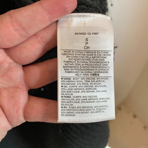 Banana Republic Chunky Wool Mohair Blend Open Front Cardigan - Picture 7 of 9